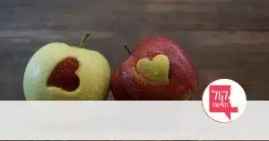 תפוחים עם לבבות